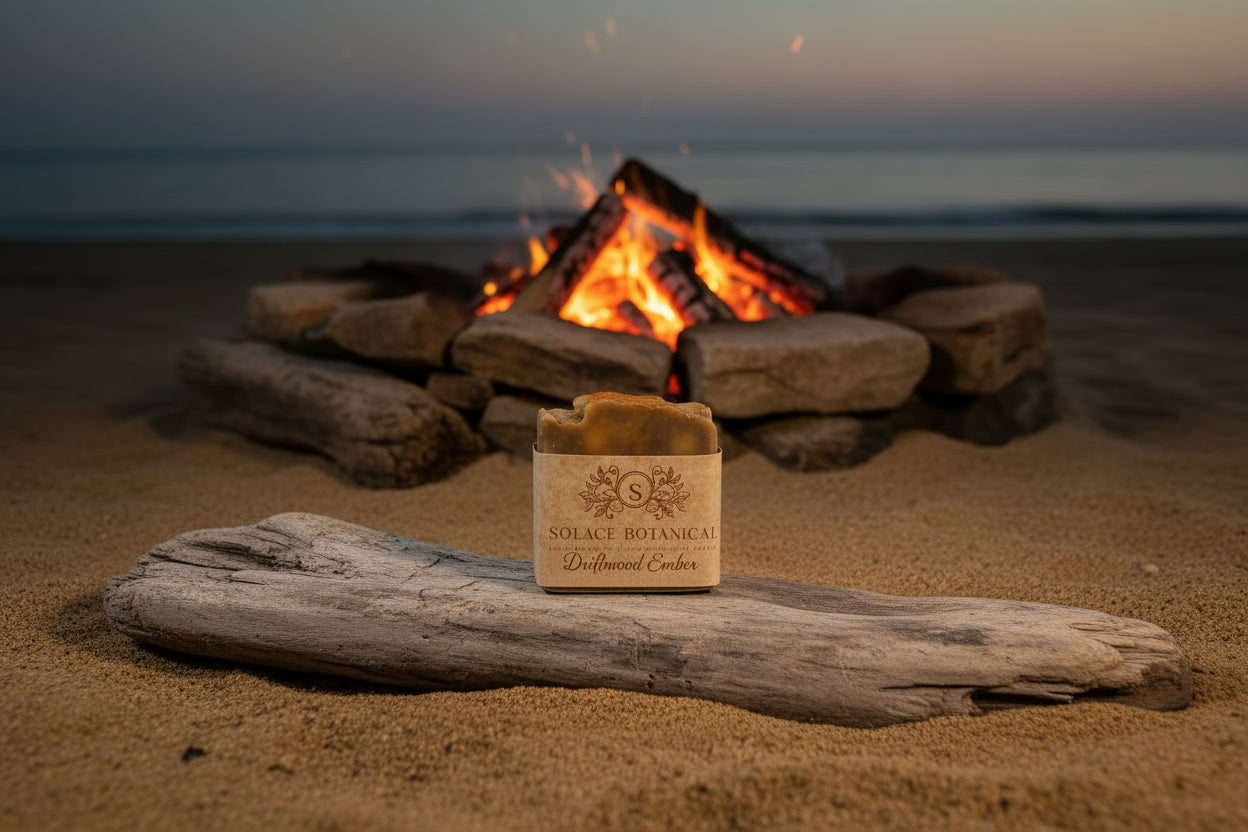 Driftwood Ember Signature Soap – Smoked Woods & Velvet Firelight - 4.2 oz