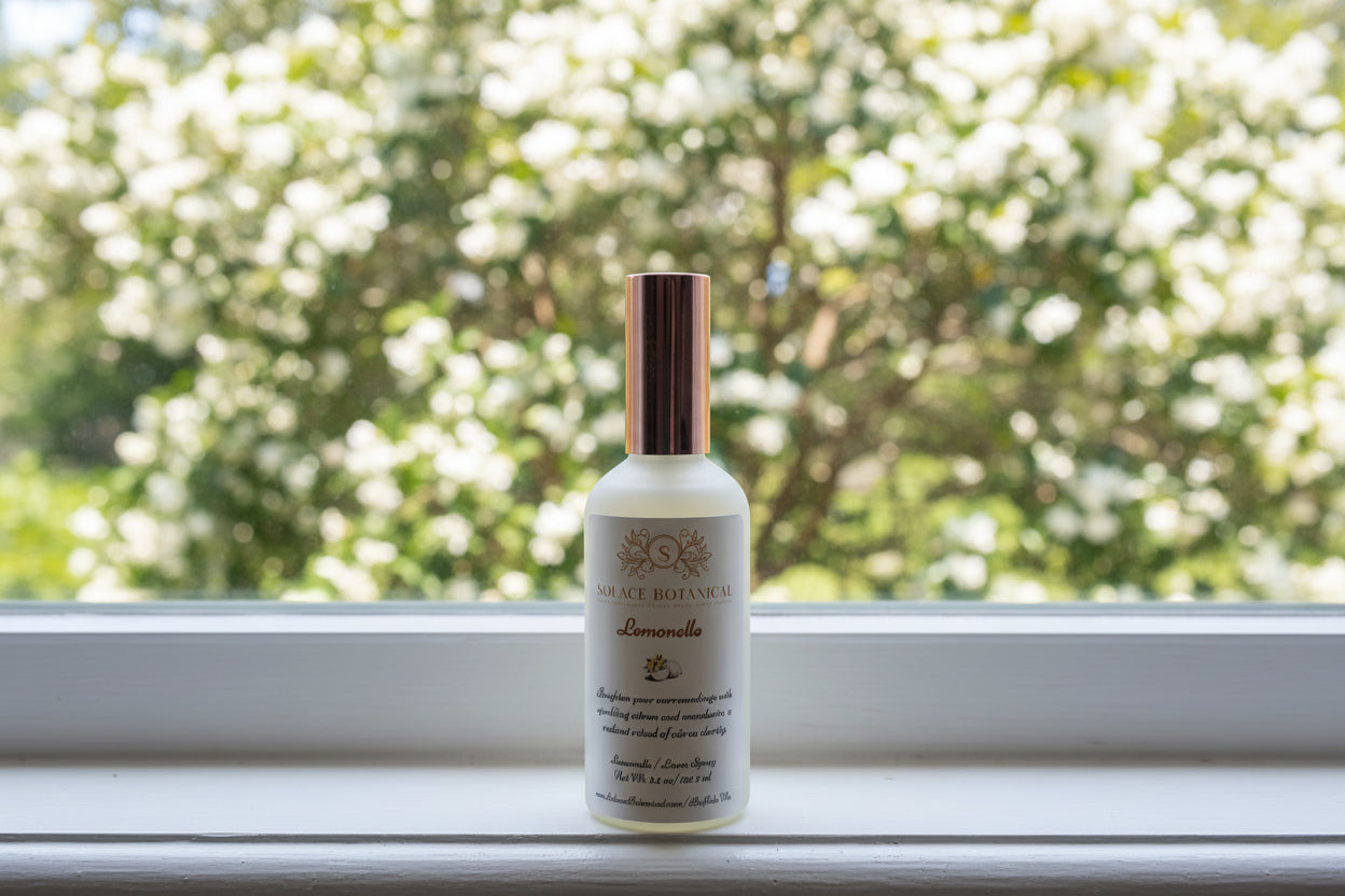 Lemonelle Signature Linen Spray – Citron & Mandarin | 3.5 oz Frosted Glass Bottle