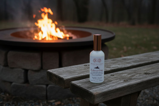 Driftwood Ember Signature Linen Spray – Hickory & Suede | 3.5 oz Frosted Glass Bottle